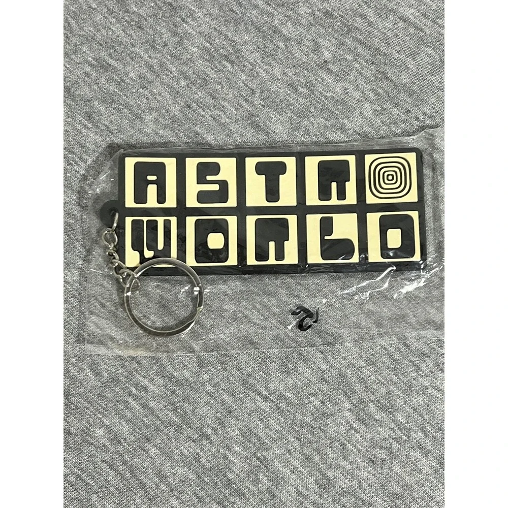Astroworld Keychain Black Yellow Rubber Travis Scott Album Tour Merch Accessory